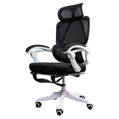 Silla de Oficina Ergonómica Powerbasics Confort T20 Negro con Ruedas y Reposapiés
