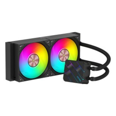 Sistema de Refrigeración Líquida ABYSM AB324013 Oceanic Tide 240 Negro ARGB Dual Fan Intel AMD