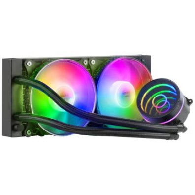 Sistema de Refrigeración Líquida Mars Gaming ML-ONE240 Black - 2x (12x12) - Iluminación FRGB - TPD 400W PA