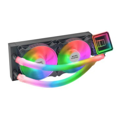 Sistema de Refrigeración Líquida Mars Gaming ML-ULTRA240 Black 2x12cm ARGB - Intel y AMD
