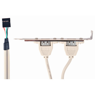 Gembird Slot Bracket 2 Puertos Usb 2.0