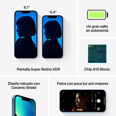 Smartphone Apple iPhone 13 128GB 5G Azul