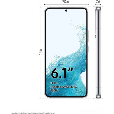 Smartphone Samsung Galaxy S22 S901B 8GB/128GB 6.1'' 5G Blanco