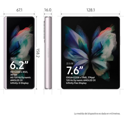 Smartphone Samsung Galaxy Z Fold3 12GB/256GB 7.6" 5G Plata Fantasma