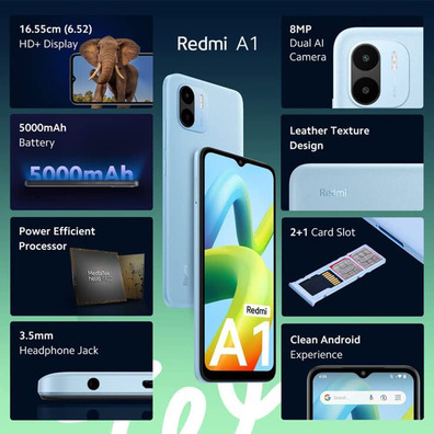 Smartphone Xiaomi Redmi A1 2GB/32GB 6.52'' Azul Claro