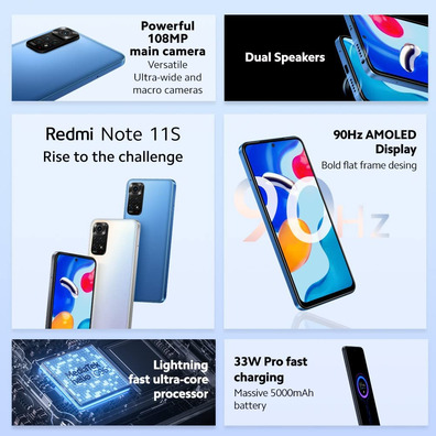 Smartphone Xiaomi Redmi Note 11S NFC 6GB/128GB 6.43'' Azul