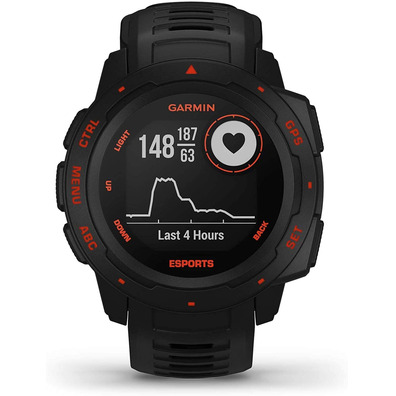 Smartwatch Garmin Instinct Esports Notificaciones/Frecuencia Cardíaca/GPS Negro