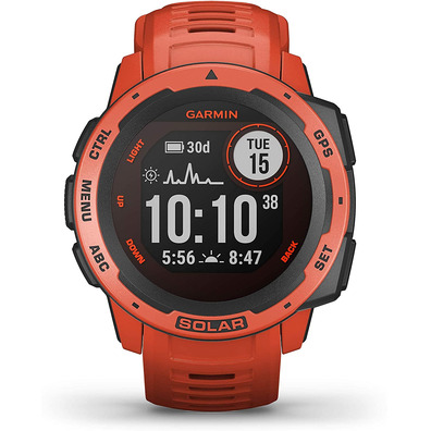 Smartwatch Garmin Instinct Solar Amarillo Rojo