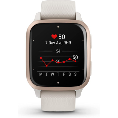 Smartwatch Garmin Venu SQ2 Music Edition 40mm GPS Oro Rosa y Blanco