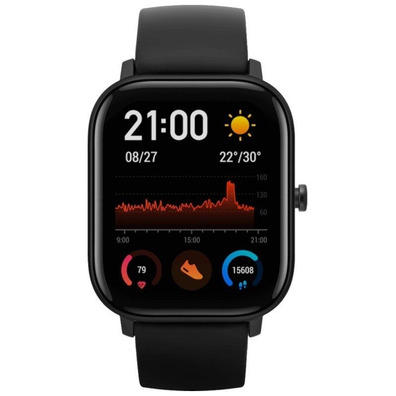 Smartwatch Huami Amazfit GTS Obsidian Black 1.65''/BT5/Pulsómetro/GPS