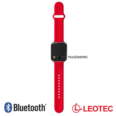 Smartwatch Leotec Bluetooth Pulse Rojo