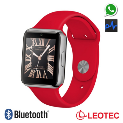 Smartwatch Leotec Bluetooth Pulse Rojo