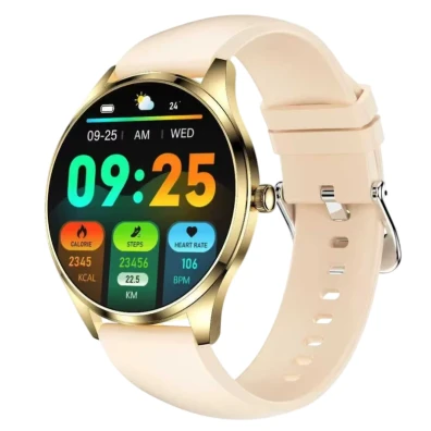 Smartwatch TN99 Dorado con Correa de Silicona y Pantalla AMOLED 1,43 pulgadas