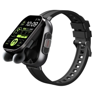 D8 Negro con Correa de Silicona y Auriculares - Smartwatch