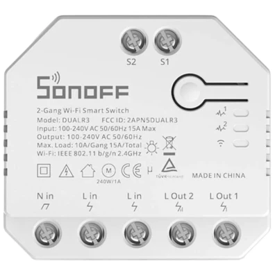 Sonoff Dual R3 Blanco WiFi - Switch Inteligente