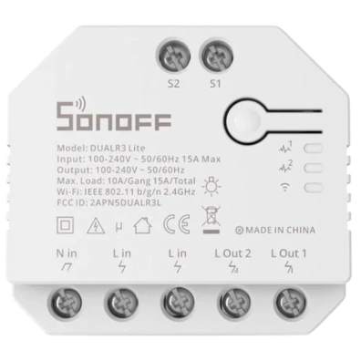 Sonoff Dual R3 Lite Blanco - Switch inteligente Wi-Fi