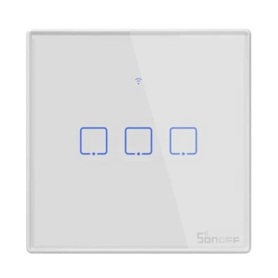 Sonoff T2EU3C-RF Interruptor Táctil Inteligente Programable 433MHz 3 Botones
