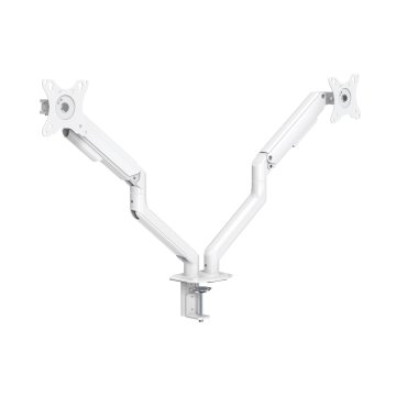 SOPORTE DE MESA TOOQ DB4132TNR-W - Blanco, 2 Pantallas 17-32 Pulgadas, 9kg/Brazo, VESA 100x100