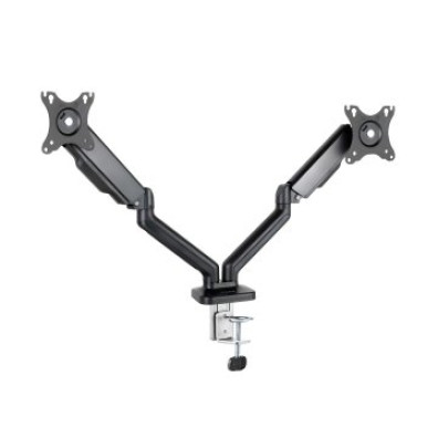 SOPORTE DE MESA TOOQ DB5132TNR-B PARA 2 PANTALLAS 17" A 32" - VESA 75X75 Y 100X100 - Ideal para 2 Pantallas de 9KG Máx