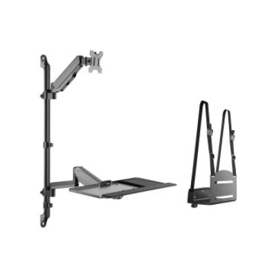SOPORTE DE PARED PARA PANTALLA 17"-32" CPU Y TECLADO EQUIP 650170 Max. 8Kg VESA 100x100
