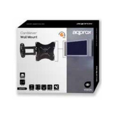 SOPORTE DE PARED ORIENTABLE APPROX 17" - 37" PANTALLA, ARTICULADO, VESA 200X200, HASTA 30K