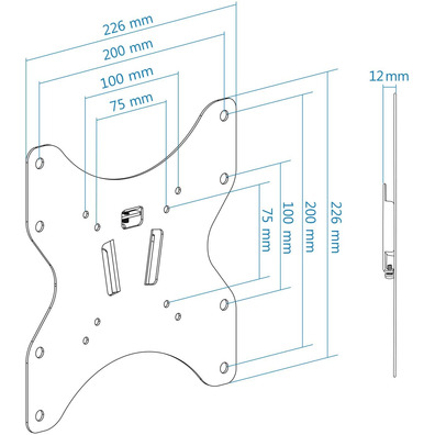 Soporte de Pared Tooq LP1242F-B 23-42'' Negro