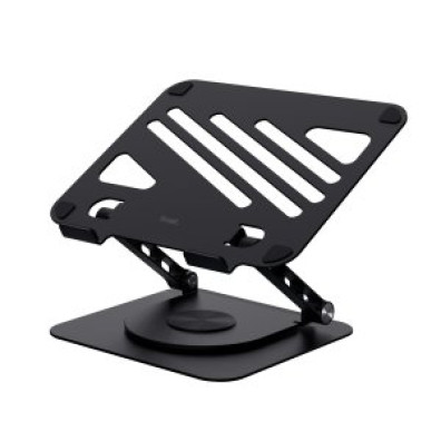 SOPORTE DE PORTATIL TRUST ZEFF METALICO COLOR NEGRO PLEGABLE GIRATORIO HASTA 16" 10Kg