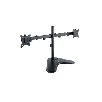 SOPORTE MESA TOOQ PARA 2 PANTALLAS 17''-32'' GIRATORIO E INCLINABLE NEGRO