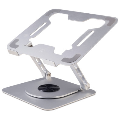 Ewent Ew1267 Soporte De Aluminio Para Portátil Con Rotación De 360º Plata