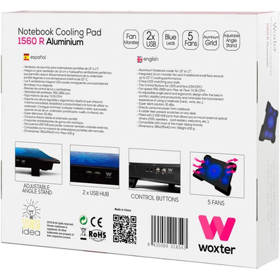 Soporte Refrigerante Woxter Notebook Cooling Pad 1560R 17''