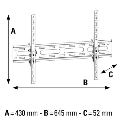 Soporte Pared TV HAMA 600x400 (32" - 75") Inclinable XL Slim