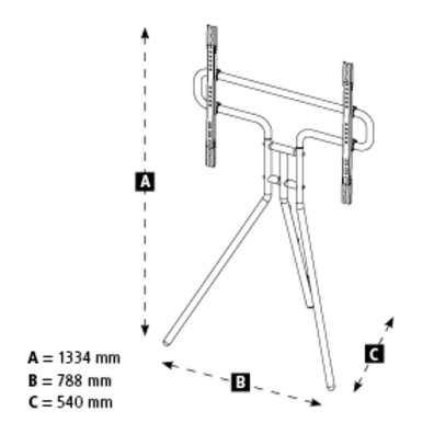 Soporte TV Hama Estilo Caballete (37" - 75") Negro