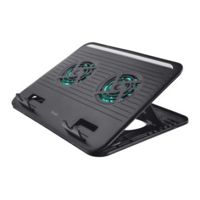 Base de Refrigeración Trust Cyclone con 2 Ventiladores | Soporte para Portátil de hasta 16"