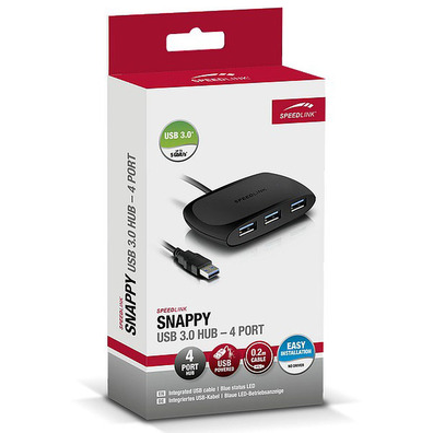 SpeedLink Snappy Hub USB 3.0 pasivo de 4 puertos