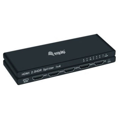 SPLITTER HDMI 2.0 ULTRASLIM 4 PUERTOS EQUIP - Distribución de Señales HDMI de Alta Calidad