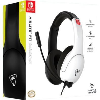 TURTLE BEACH  AIRLITE FIT WIRED GAMING HEADSET BLACK & WHITE (NEGRO/BLANCO)