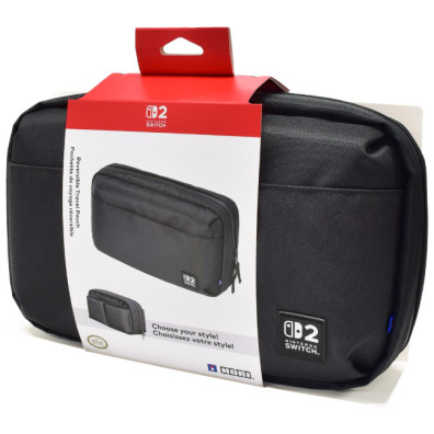HORI REVERSIBLE TRAVEL POUCH BLACK (NEGRA) ( SWITCH 2 / SWITCH / OLED )