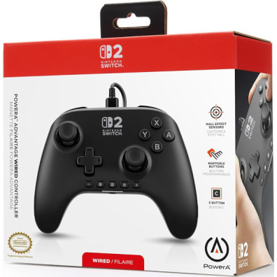 POWER A ADVANTAGE WIRED CONTROLLER BLACK (NEGRO)
