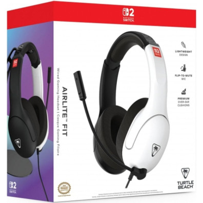 TURTLE BEACH AIRLITE FIT WIRED GAMING HEADSET BLACK & WHITE (NEGRO & BLANCO) (SWITCH/OLED/LITE)