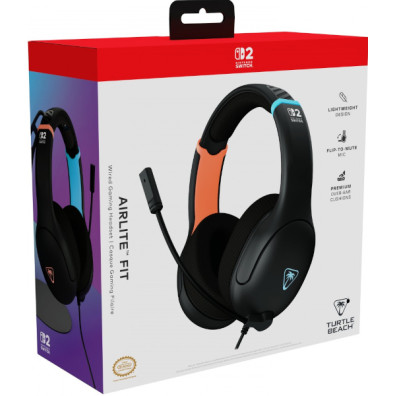 TURTLE BEACH AIRLITE FIT WIRED GAMING HEADSET RED & BLACK (ROJO & NEGRO) (SWITCH/OLED/LITE)