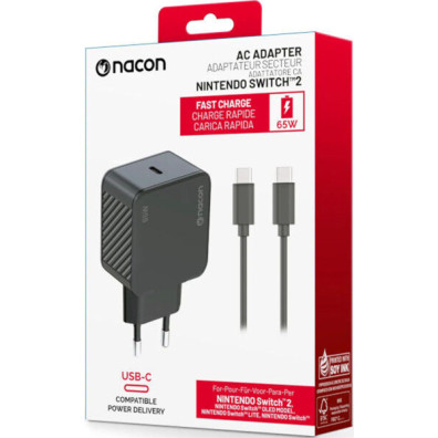 NACON AC ADAPTER (SWITCH/OLED/LITE/MOVIL/PC/MAC)