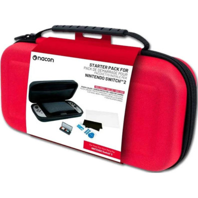 NACON STARTER PACK RED (FUNDA + SCREEN PROTECTOR + 1 BOX FOR 4 GAMES)