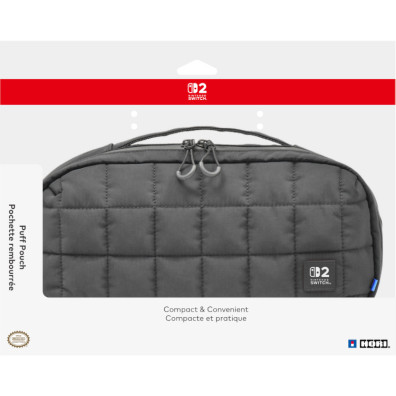 HORI PUFF POUCH BLACK (FUNDA ACOLCHADA NEGRA) ( SWITCH2 / SWITCH / OLED )