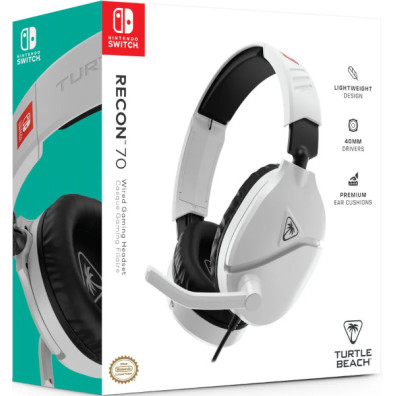 TURTLE BEACH WIRED GAMING HEADSET WHITE (BLANCO)  (SWITCH/OLED/LITE)