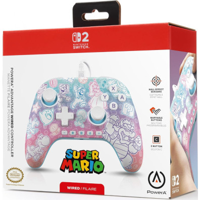 POWER A ADVANTAGE WIRED CONTROLLER SUPER MARIO MUSHROOM KINGDOM