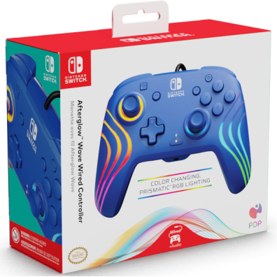 PDP AFTERGLOW WAVE WIRED CONTROLLER BLUE (AZUL) ( SWITCH 2 )