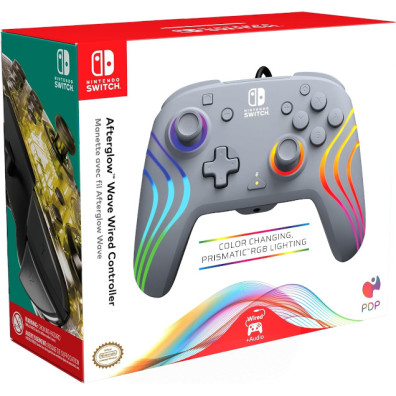 PDP AFTERGLOW WAVE WIRED CONTROLLER GREY (GRIS) ( SWITCH 2 )