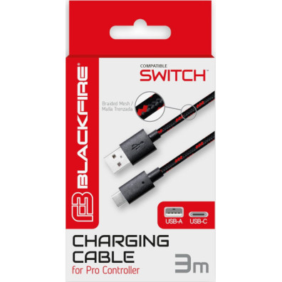 BLACKFIRE CHARGING CABLE PARA MANDO PRO CONTROLLER ( SWITCH 2 / OLED )