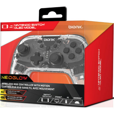 BIONIK NEOGLOW WIRELESS RGB CONTROLLER WITH MOTION (OLED/STEAM/PC/ANDROID)
