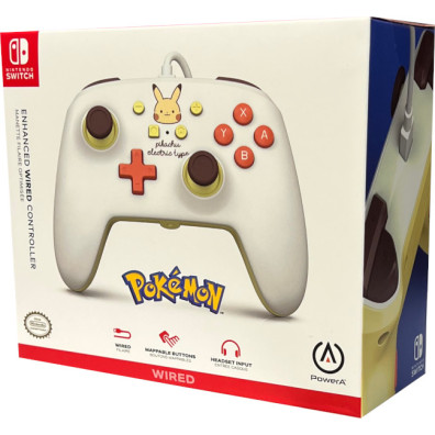 POWER A ENHANCED WIRED CONTROLLER POKEMON PIKACHU ELECTRIC TYPE